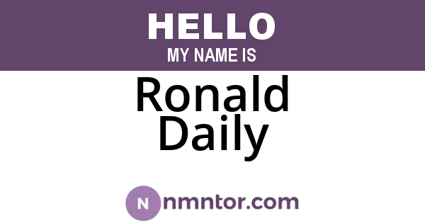 Ronald Daily