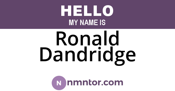 Ronald Dandridge