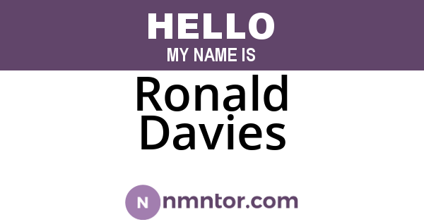 Ronald Davies