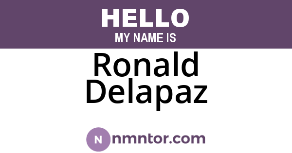 Ronald Delapaz