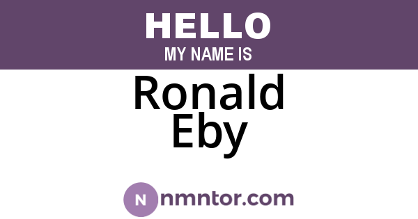 Ronald Eby