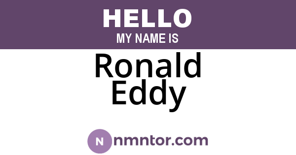 Ronald Eddy