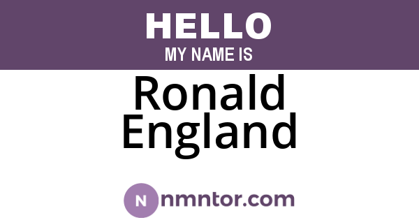 Ronald England