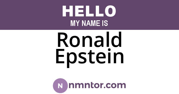 Ronald Epstein