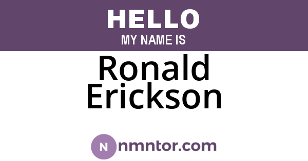 Ronald Erickson
