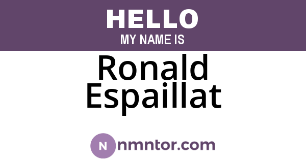 Ronald Espaillat