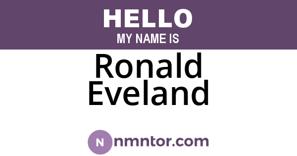 Ronald Eveland