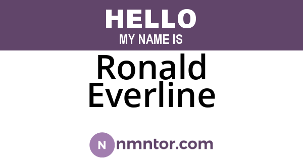 Ronald Everline