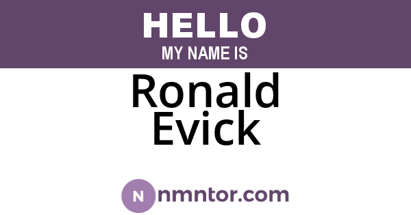 Ronald Evick