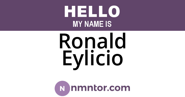 Ronald Eylicio