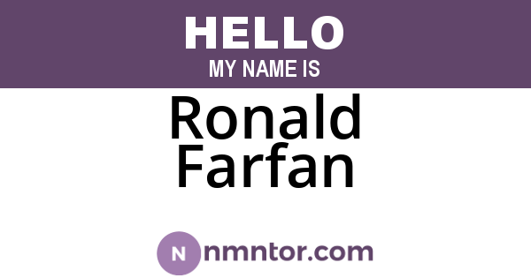 Ronald Farfan