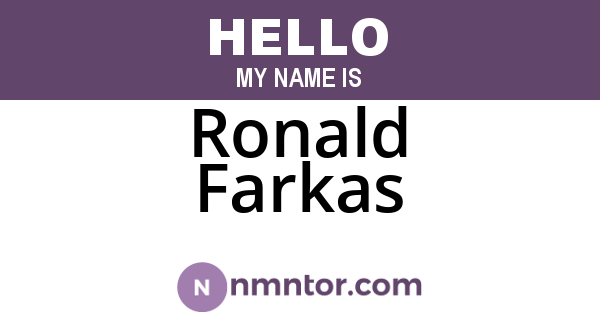 Ronald Farkas