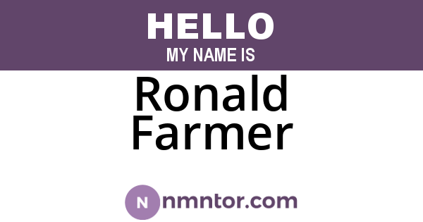 Ronald Farmer