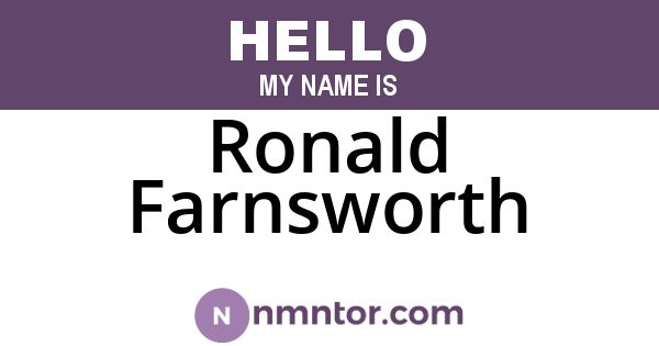Ronald Farnsworth