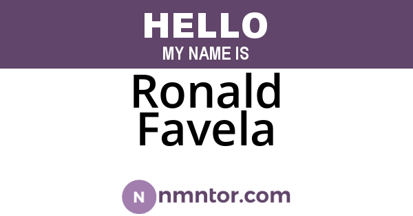 Ronald Favela