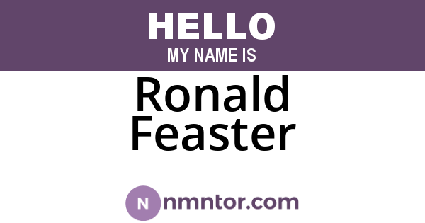 Ronald Feaster