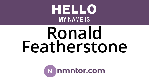 Ronald Featherstone