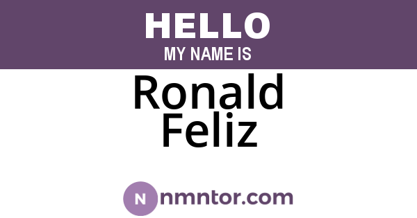 Ronald Feliz