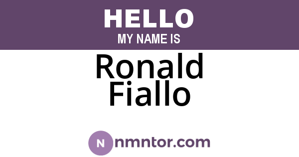 Ronald Fiallo