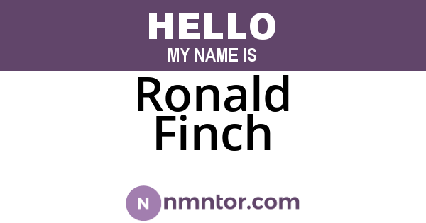 Ronald Finch