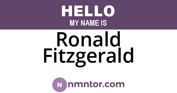 Ronald Fitzgerald