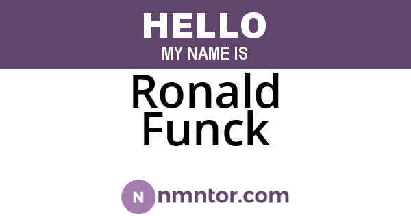 Ronald Funck