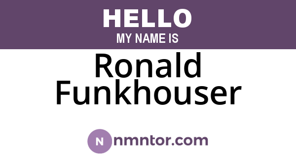 Ronald Funkhouser