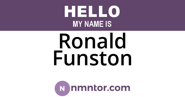 Ronald Funston