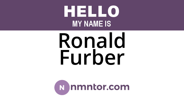 Ronald Furber