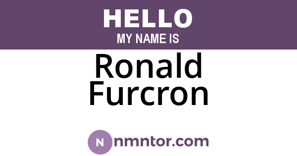 Ronald Furcron