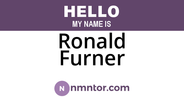 Ronald Furner