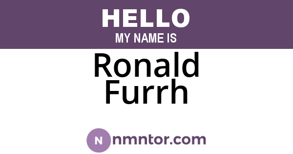 Ronald Furrh