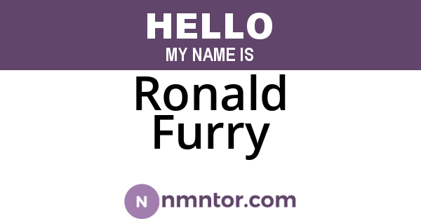 Ronald Furry