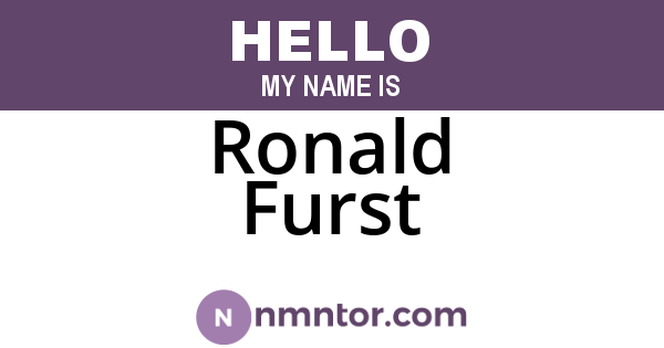 Ronald Furst