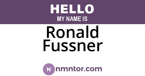 Ronald Fussner