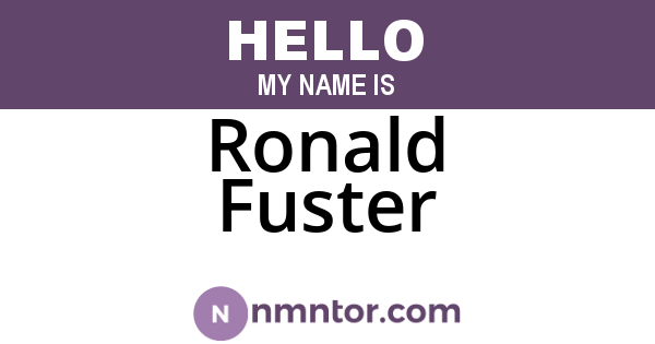 Ronald Fuster