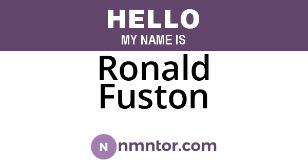 Ronald Fuston
