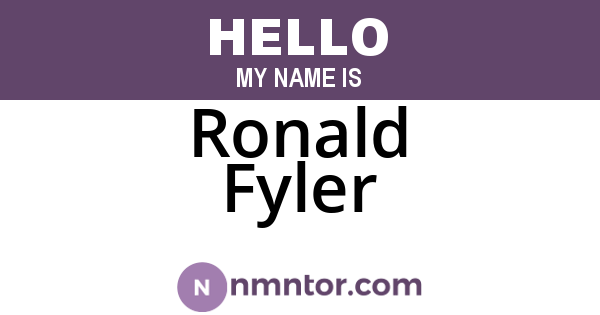 Ronald Fyler