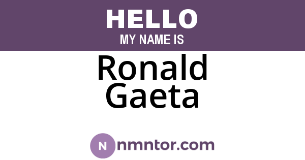 Ronald Gaeta