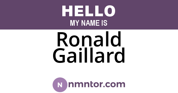 Ronald Gaillard