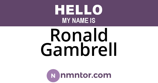Ronald Gambrell