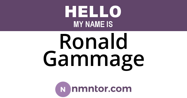 Ronald Gammage