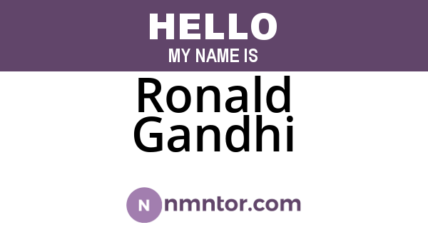 Ronald Gandhi