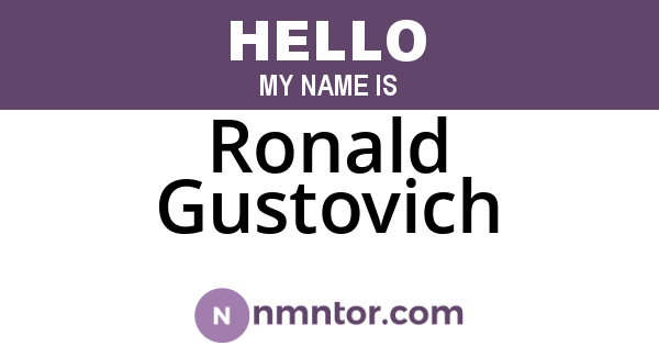 Ronald Gustovich