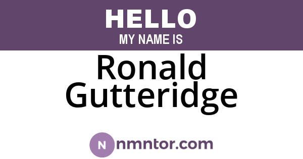 Ronald Gutteridge