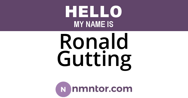 Ronald Gutting