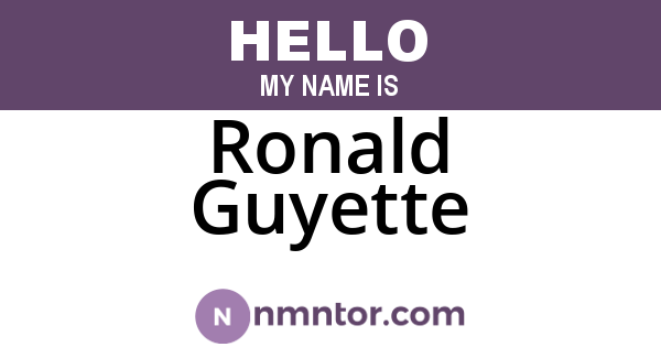 Ronald Guyette