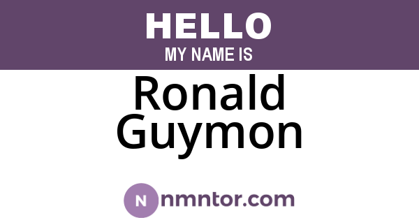 Ronald Guymon