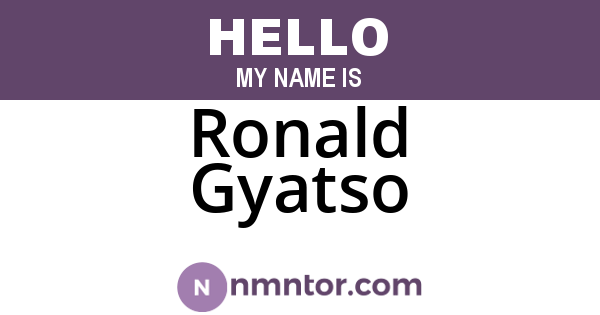 Ronald Gyatso