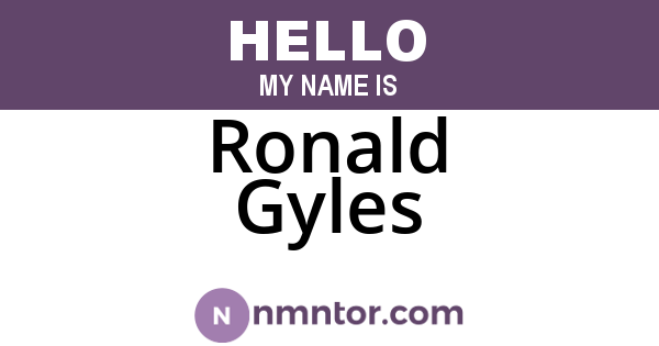 Ronald Gyles